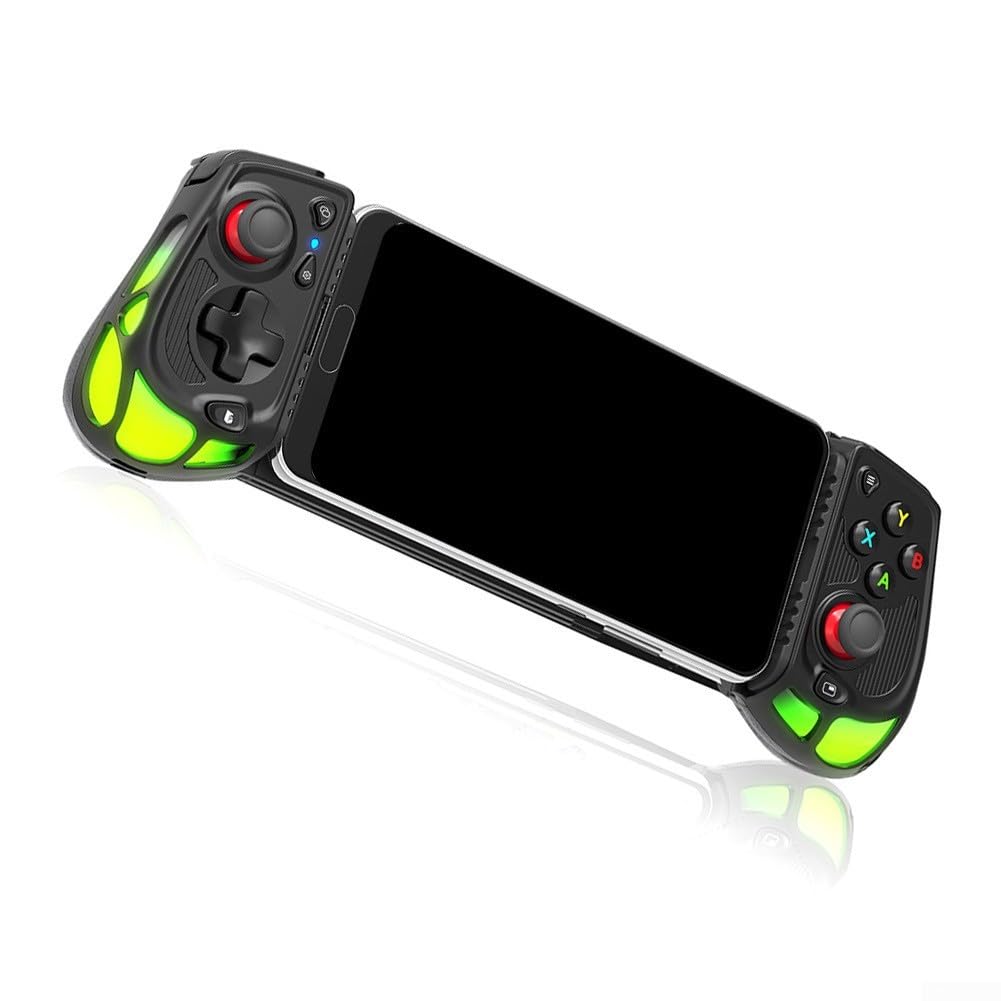 Controller di gioco mobile, RGB effetto Hall Joystick per Android per IOS, impugnatura ergonomica USB-C con pulsanti macro