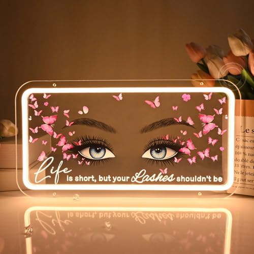 Britrio Lashes Neon Sign Light for Beauty Salon Eyelash Extension