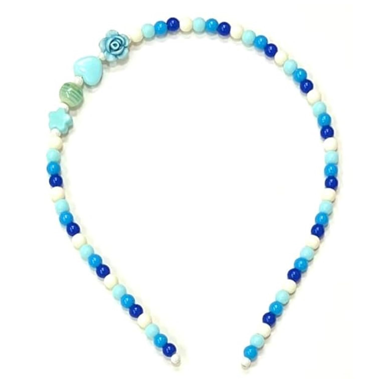 Heddz Blue Beaded With Heart/Star/Flower Hairband For Girls|Non Slip Hair Bands For Kids/Baby Girls|Soft & Flexible Headband|Cute Party Hair Accessories (Pack Of 1) (B0CH396RRW) Amazon Price History, Amazon Price Tracker