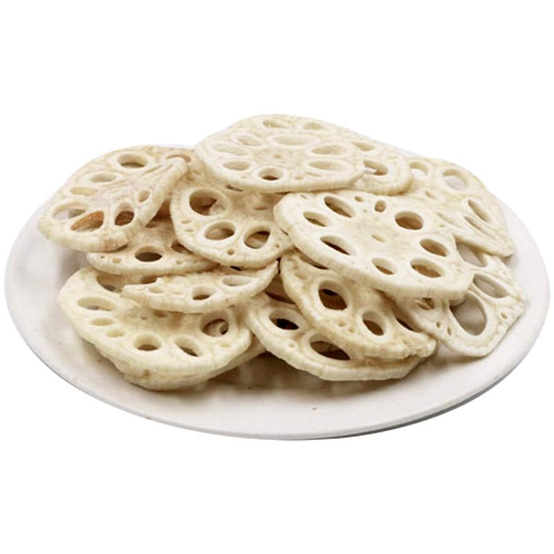 Miniatura 3 de La raíz de loto deshidratada crujiente es vegetal seca raíz de loto no frita seca 7.05 oz (7.05 oz.) Rodajas secas de raíz de loto