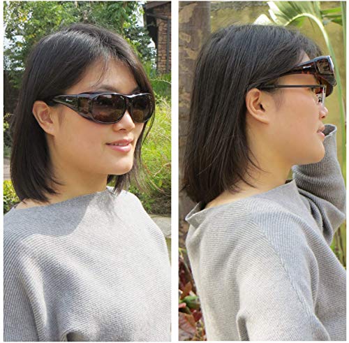 image for Freeprint Polarized Solar Shield Fit Over Glasses Driving, Leopard, Si