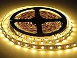 Fita Super Led 5mt 5050 Branco Quente 24w 12v 300 Leds + Fonte