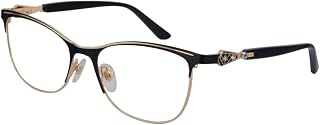 ProEyes Crater, Progressive Blue Light Blocking Rhinestones Readers w/Spring Hinge, Anti-Reflective Resin Lens, 0 Power on Top Lens (Black, 2.50 x)