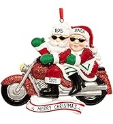 UniqXmas Personalized Our First Christmas Together Ornament 2023 | Customized Mr and Mrs Santa Co...