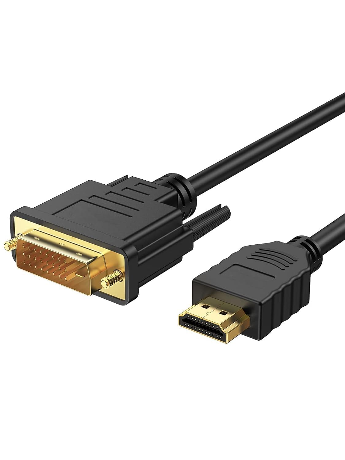 DVI to HDMI Cable, 5ft HDMI Male to DVI Male Bi-Directional Adapter Cable, HDMI to D-VI-D 24+1 High Speed Cable Support 1080P HD for Raspberry Pi, Roku, Xbox One PS5-image-26