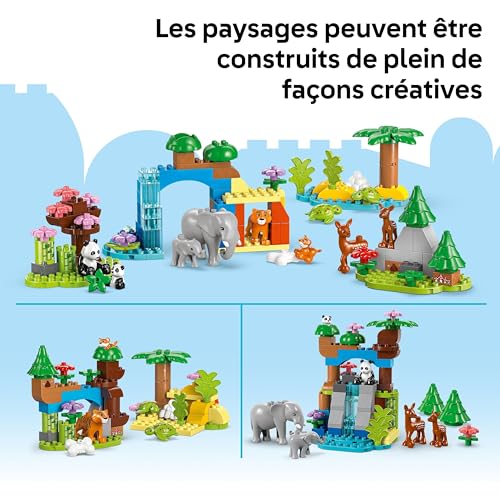 LEGO DUPLO Ma ville 10446 Familles d'animaux sauvages 3-en-1 - Jeux d'éveil avec animaux