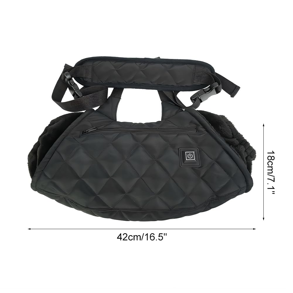Scaldamani Elettrico Ricaricabile USB, Invernale Morbido Borsa Calda Elettrica con Custodia Rimovibile e Lavabile, Antivento Scaldino Elettrico Mani a 3 Livelli, per Campeggio All'aperto, Sci, Regalo