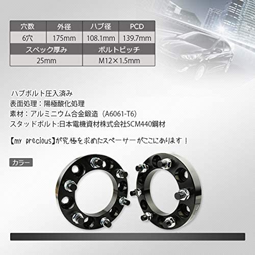 Amazon | 鍛造ワイドトレッドスペーサー ホイールスペーサー 25mm厚 