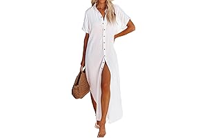 Women's Casual Short Sleeve Kimono Swimsuit Cover Ups