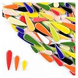 100g Water Droplet Ceramic Tiles DIY Porcelain Mosaic Tile Raindrops Shape 66(All Color Mix)