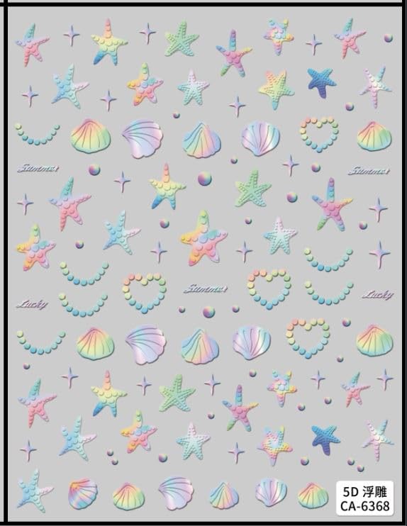 Nail It! 5D Self-Adhesive Nail Art Stickers - Shells 6368-picture-18