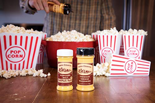 Amish Country Popcorn | Seasoning Variety Pack | BallPark Style ButterSalt - 5.5 oz & Cheddar Cheese - 4.7 oz Popcorn Seasoning | Old Fashioned, Non-GMO and Gluten Free - Thumbnail 7