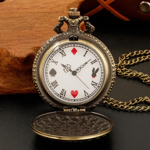 Image of Pocket Watch Set Themed Bronze Quartz Steampunk Pocket Watches