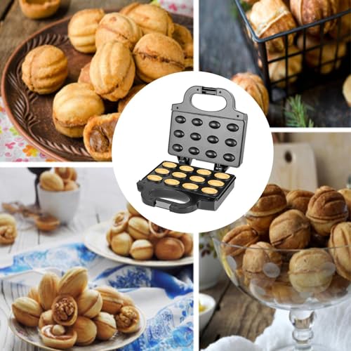 Walnut Waffle Machine, Nut Cookie Mold Manufacturer | Electric Nut Cookie Baking Machine | Double Sided Heated Baking Tool for Breakfast, Restorati - Image 5