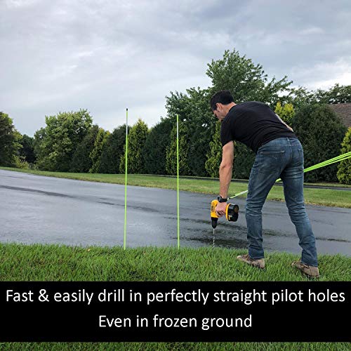 Keyfit Tools 12" Stainless Steel Contractor Grade MarkerBit Driveway Marker Installation Drill Bit Easily Drill in Driveway Markers Stakes reflectors Snow plow Markers ~Frozen Ground & Ice No Problem