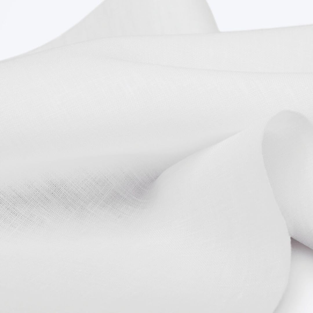 Cuore di Lino – Tessuto di Lino al Metro 100% Made in Italy – Altezza 180 cm – Bianco Ottico – Taglio 5 Metri – 180 g/m²