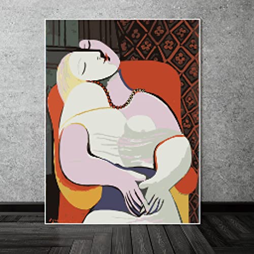Peinture Murale Picasso Le Rêve pour Sublimer Votre Salon Classique 80x110cm