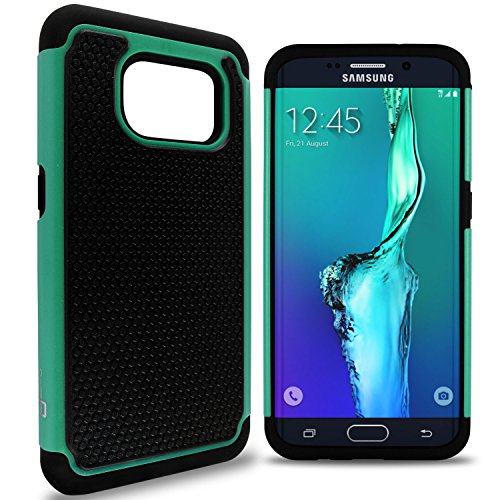 Galaxy S7 Edge Case, CoverON [HexaGuard Series] Shock Absorbing Dual Layer Hybrid Protective Armor Cover Phone Case for Samsung Galaxy S7 Edge - Teal