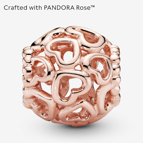 PANDORA Hearts All Over Charm - Compatible with PANDORA Moments - 14k Rose Gold-Plated - Gift for Her - Jewelry for Women with Gift Box4