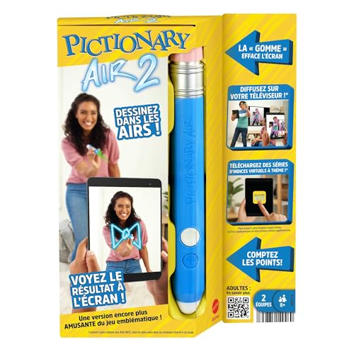 Mattel Games Pictionary Air Harry Potter (Versione Francese HDC61) – Il Gioco Da Tavolo Che Disegna Nell'Aria