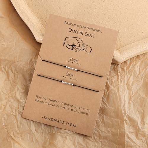 SANNYRA Morse Code Bracelet, Matching Bracelets Friendship Family Sister Mom Morse Code Jewelry, Couple Matching Handmade Gifts3