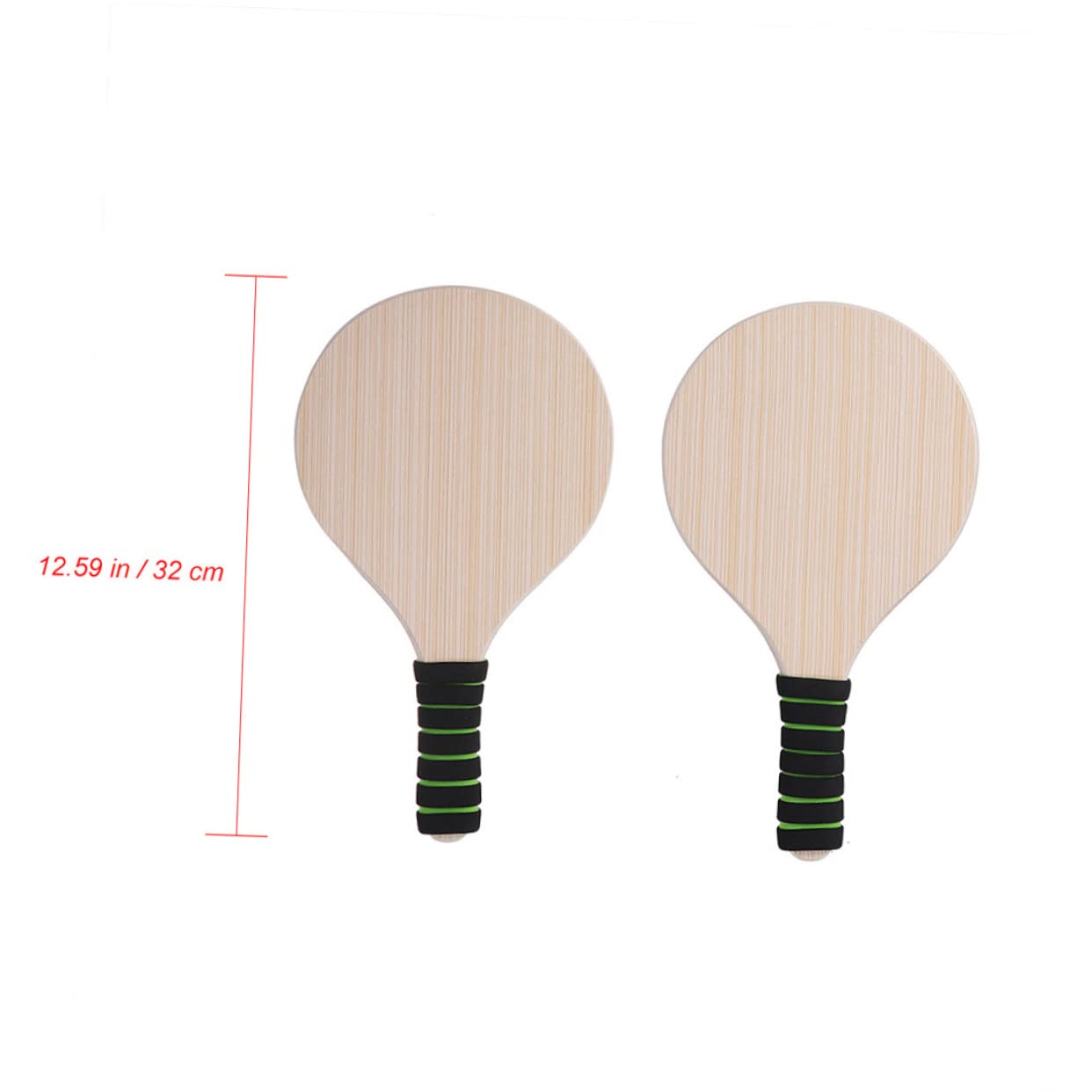 ifundom Wooden Beach Racket Set Badminton Paddle Beach Ball Racket Ideal for Outdoor Indoor Games Random Color