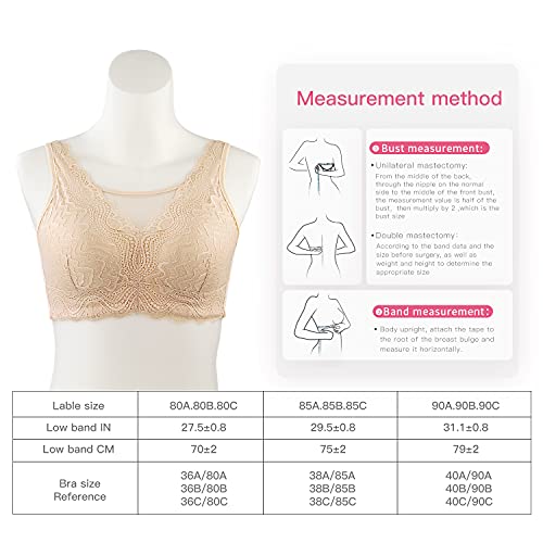 Polreta Mastectomy Bra With Pockets For Breast Prosthesis Women Everyday Bra Skin #TOP5