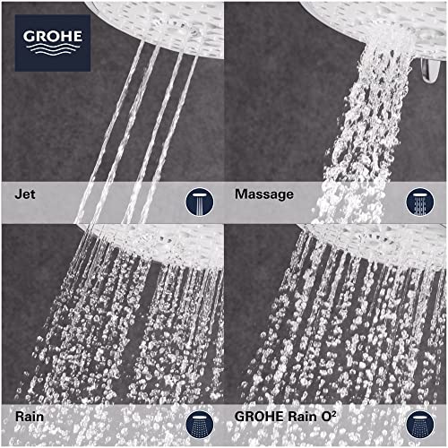Grohe Tempesta Cosmopolitan 100 4 Spray Functions Shower Head, Starlight Chrome thumbnail 4