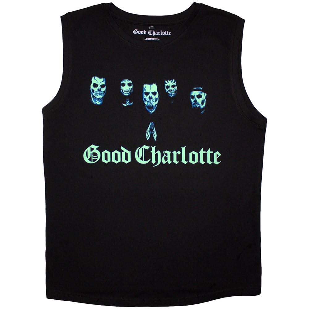 Rock Off officially licensed products Good Charlotte Generation RX Skull Faces Tank Top L Black