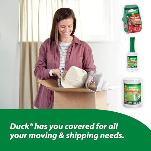 Image of Duck HD Clear Packing Tape Dispensers - 6 Rolls of Heavy Duty Shipping and Moving Packing Tape - Clear Strong Packaging Tape for Boxes, Packing and Moving Supplies - 1.88 In. x 22.2 Yards (287732)
