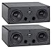 Produktbild McGrey CS-440 BK Regal Lautsprecher Set - Paar Multifunktions Satelliten HiFi Box für Surround-System, Musik und Heimkino - 2-Wege Full-Range Center Lautsprecher mit 40W RMS Leistung - Schwarz