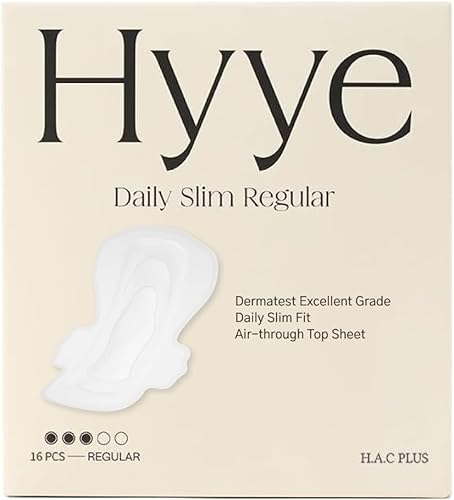 Miniatura 8 de Hyye Daily - Almohadillas sanitarias delgadas con alas para mujer, absorción y suave al tacto, fabricadas en Corea, sin perfume (12 unidades)