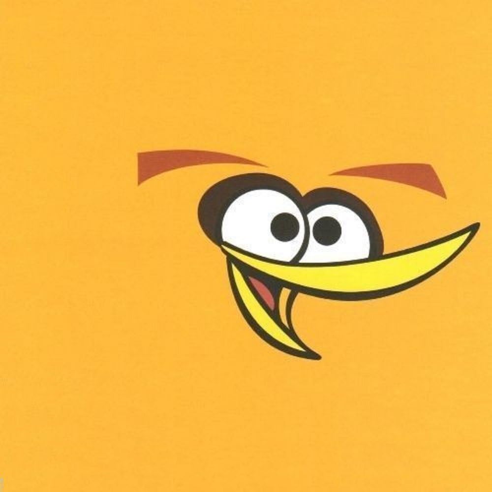 SHATCHI-1021 Orange Angry Bird Greeting Card, Multi