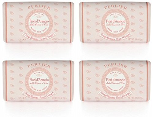 Perlier:"Fiori d'Arancio" Orange Blossom Scented Soap 4.4 Ounce (125g) Packages (Pack of 4) [ Italian Import ]