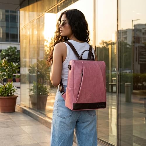 Image of VISMIINTREND Backpack Bags for Women | Rakhi Gift for Sister | Vegan Leather Laptop Bag for Women Office, Backpack for College, Daily Travel Bagpack - Rakshabandhan Gift For Sister