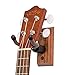 String Swing Ukulele Wall Mount Stand for Mandolin Uke Concert Pineapple Soprano Tenor and Baritone Compatible Case Alternative Kit for Home or Studio – Black Walnut Hardwood (2 Pack)