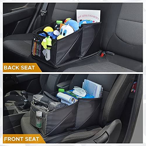 Econour Car Seat Organizer Collapsible Car Seat Storage Organizer For Console Front And Back Travel Passenger Seat Console Organizer With 8 Compartments Car Seat Kids Accessories #TOP1