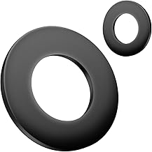 Flat Washers M30 x 55 mm, 2 Pieces O Ring Washers, Black Round Washer, Spacer Washer, Carbon Steel Metal Washer Spacers for Home Repair Threaded Screws