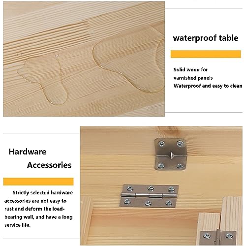 Table de balcon pliable sans secousse pour balustrade stable en bois