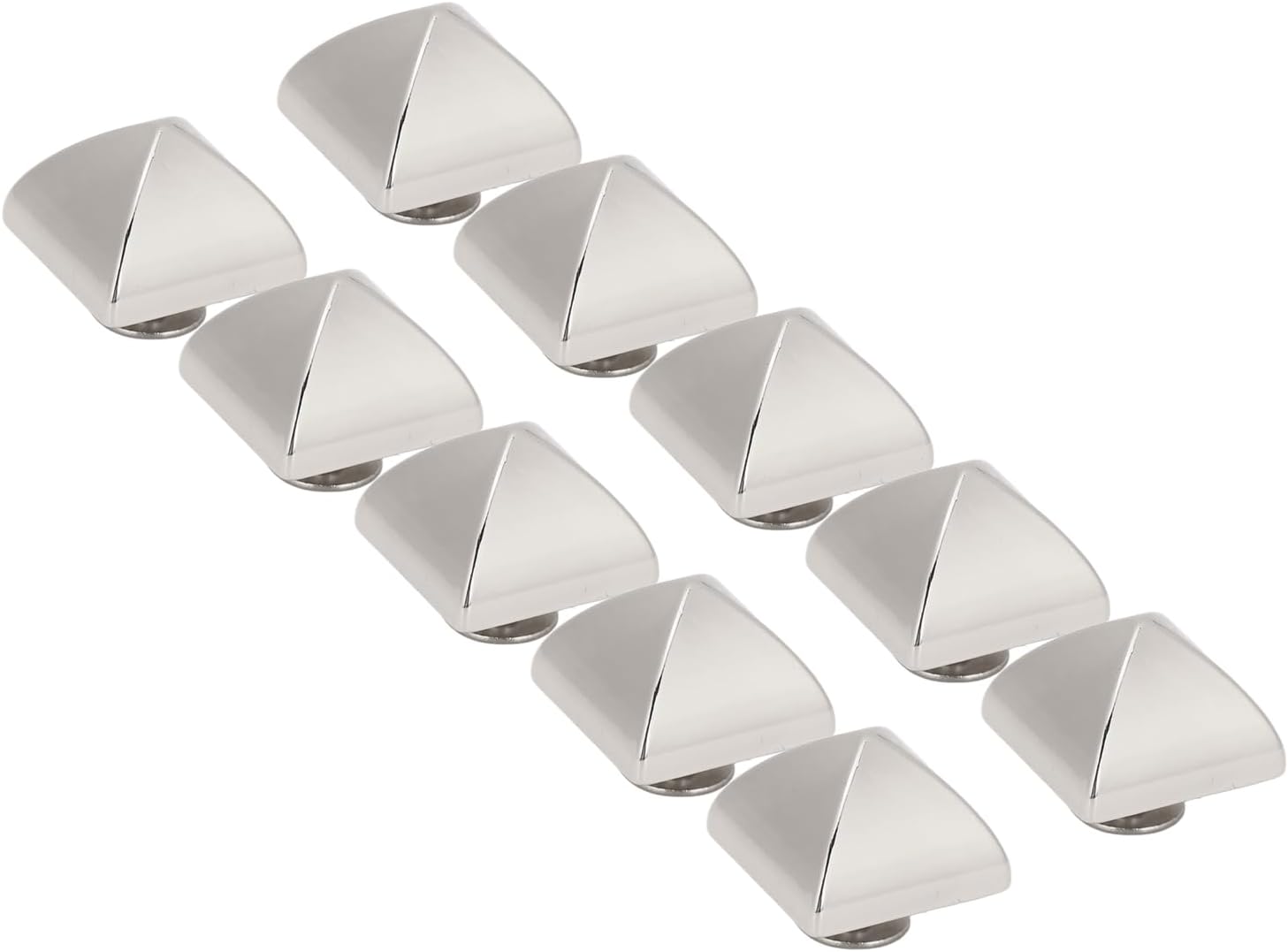 Leather Tools 20Pcs Pointed Screw Rivets 15mm Zinc Alloy Top Screw Pyramid Punk Leather Spike Studs Rivets Decorations for Bags Belts Purses Shoes Clothing Bracelets (Gold) (Silver)