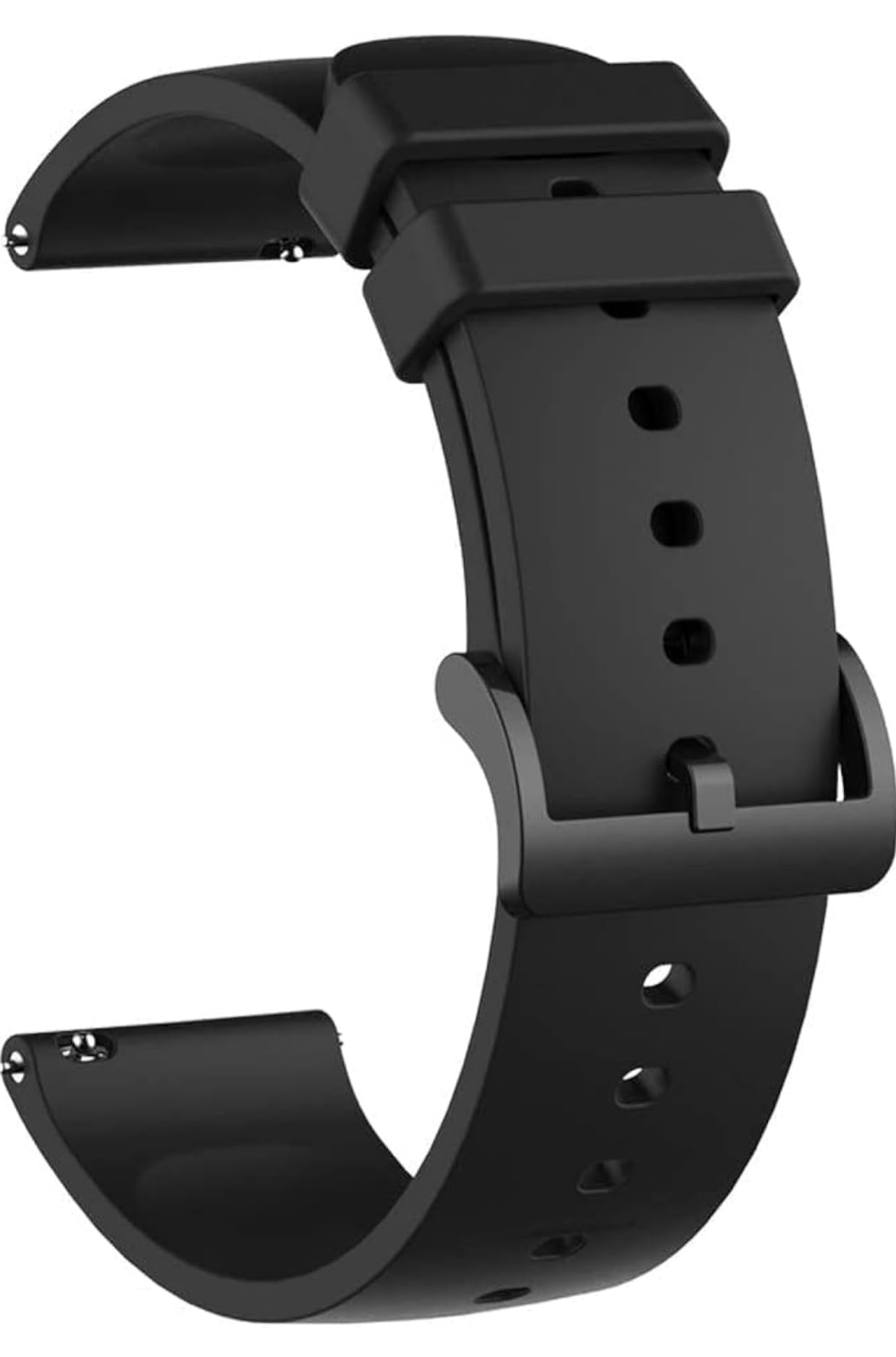 22mm SmartWatch Strap with Stainless Steel Buckle Compatible with ColorFit Pro 4/Pro 4 Max/Ultra/Ultra 2, Amazfit GTR 47mm/ GTR 2E, Galaxy Watch 3 45mm, Realme S/S Pro (Black -Pack of 1)-image-8