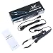 Vlasy Flat Shape Fusion Connector Iron Wand Heat Tools For Keratin Bonded Hair Extensions USA Plug (Black)