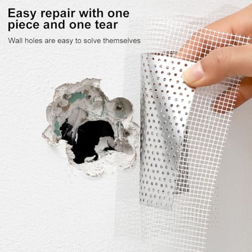 Drywall Repair Kit, 14 Pack Self Adhesive Dry Wall Patch Kits with Scraper, 2/4/6/8 Inch Wall Repair Patch Kit Drywall Hole Patch Wall Hole Repair Kit for Broken Walls Repairing or Ceiling Filler