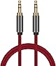 ALLVD 3.5mm オーディオケーブル イヤホン ケーブル (1.5m)(公対公) AUXケーブル ヘッドホン ケーブル ヘッドホン、iPod、iPhone、iPad、computer 、 ホームステレオ、カーステレオなどAUX機器対応 (1個 3.5mm 赤)