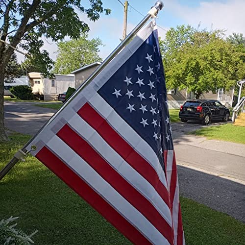 Flag Poles For Outside House, Silver Flag Pole Kit 5Ft, Professional Metal Flagpole For Garden Yard, Flagpoles Residential Or Commercial, Heavy Duty Flag Pole For American Flag (No Flag Pole Holders) #TOP5