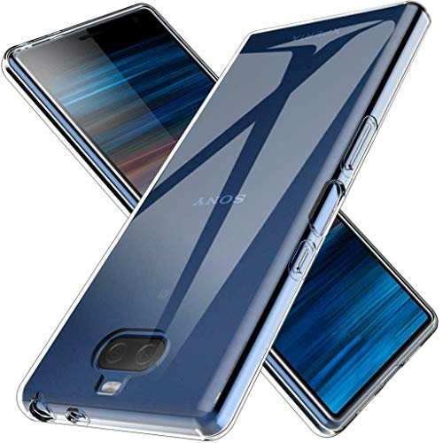 COPHONE® Coque de Protection Compatible avec Sony Xperia 10 Etui Transparent antidérapent Coque en Silicone Transparente et Discrete