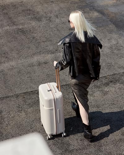 Image of Arctic Hunter 3-Piece Luggage Set - 20 inch 24 inch 28 inch PC Hardshell Suitcases with TSA Lock, Silent 360 TPE Wheels & Multi-Pocket Organization, Durable Check-in & Carry-On Trolley Bags, Off-White