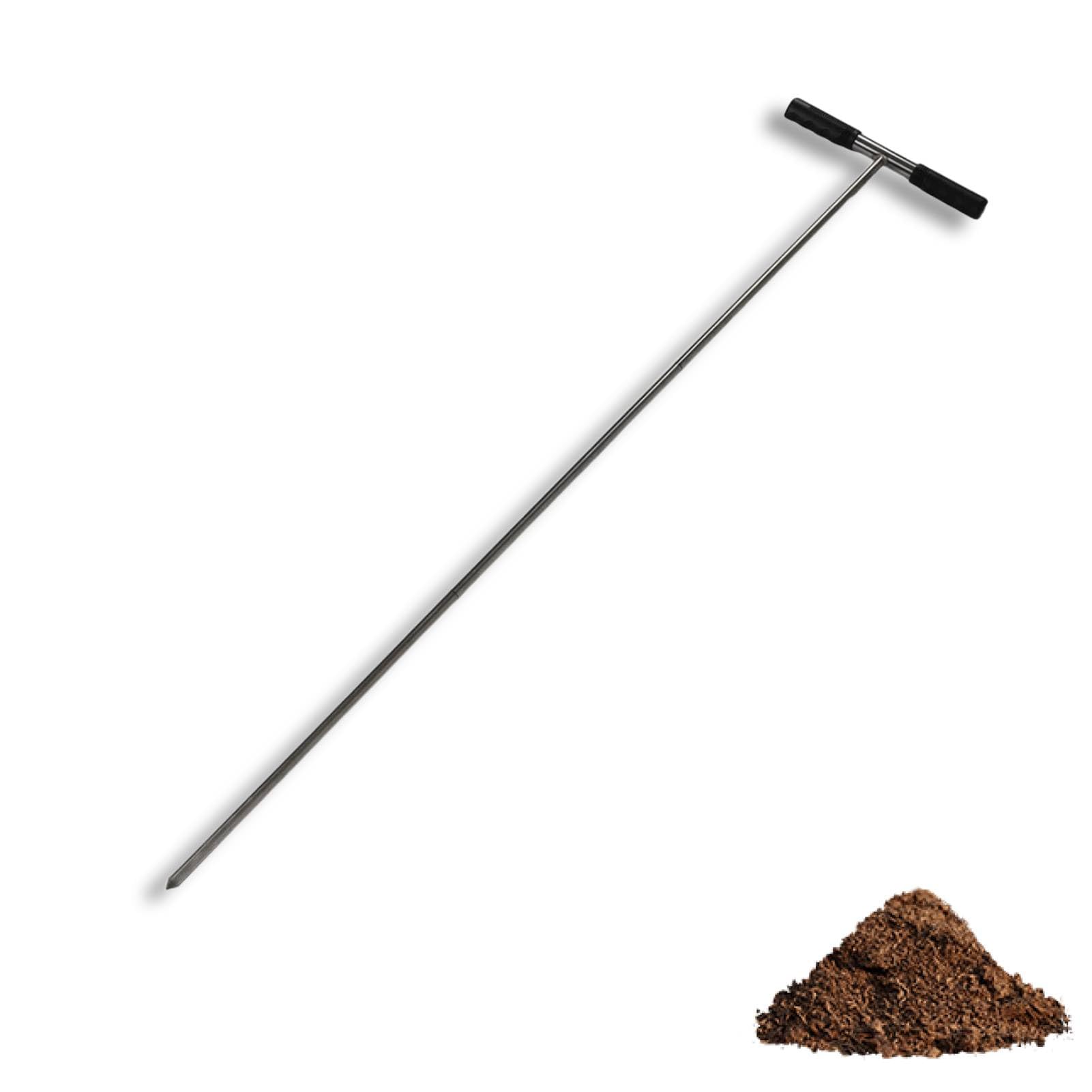 HERCHR Sonda per Campionatore di Terreno, Sonda per Terreno in Acciaio Inossidabile Sonda per Terreno con Impugnatura a T Sonda per Terreno Regolabile Sonde per Terreno per Campionamento del Terreno