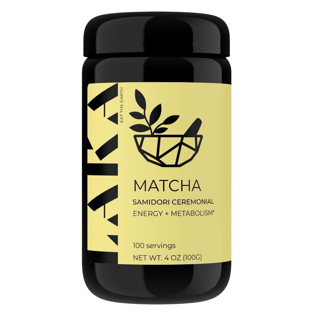 LAKA Ceremonial-Grade Matcha Green Tea Powder 100 Servings Premium Japanese Samidori Gluten-Free Vegan Third-Party Tested Supports Energy Metabolism