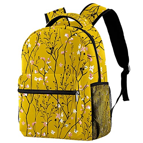 Sac à dos d'école unisexe spacieux pour soulager le dos avec style floral